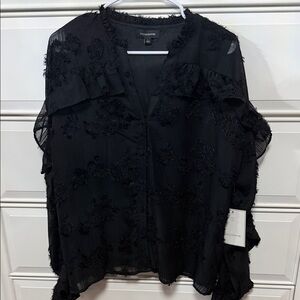 Calligraphie Black Women's Top